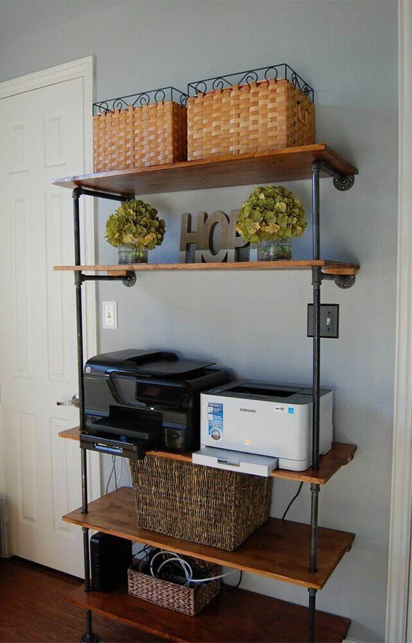 gỗ pallet kết hợp ống sắt chịu lực tốt để đồ nặng