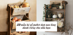23 mẫu kệ gỗ pallet đẹp nao lòng dành riêng cho nhà bạn