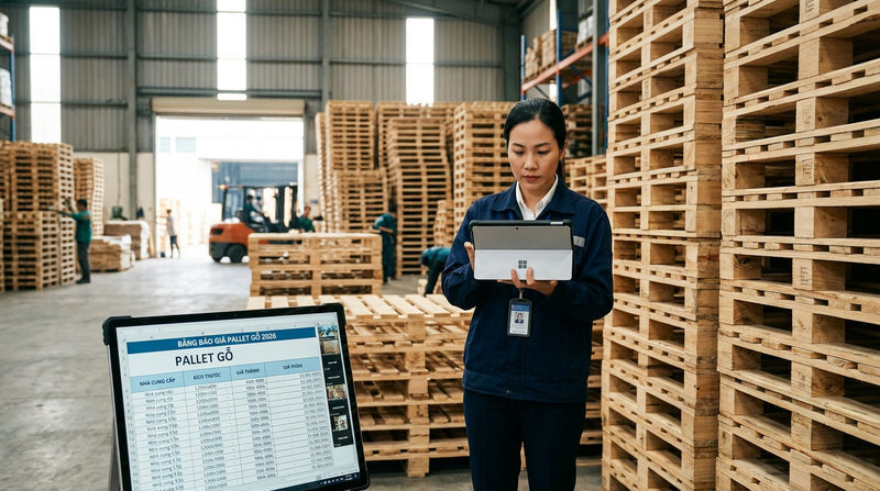 Bảng Báo Giá Pallet Gỗ Mới Nhất 2026 & Yếu Tố Quyết Định
