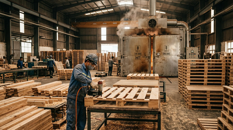 Quy Trình Đóng Pallet Gỗ Xuất Khẩu & Cấp Chứng Thư