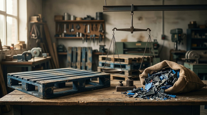 Bài toán kinh tế: Bán pallet cũ nguyên chiếc hay bán phế liệu?