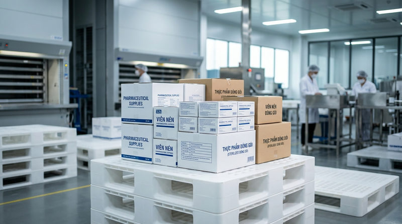 Tiêu chuẩn an toàn của pallet hạt nhựa trong Thực phẩm, Y tế và Xuất khẩu