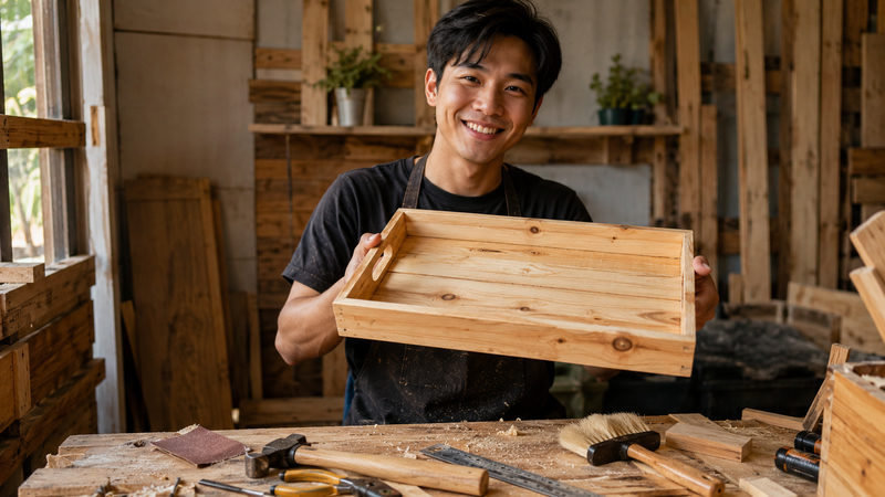Ý tưởng DIY đồ trang trí từ gỗ thông pallet cực dễ cho người mới