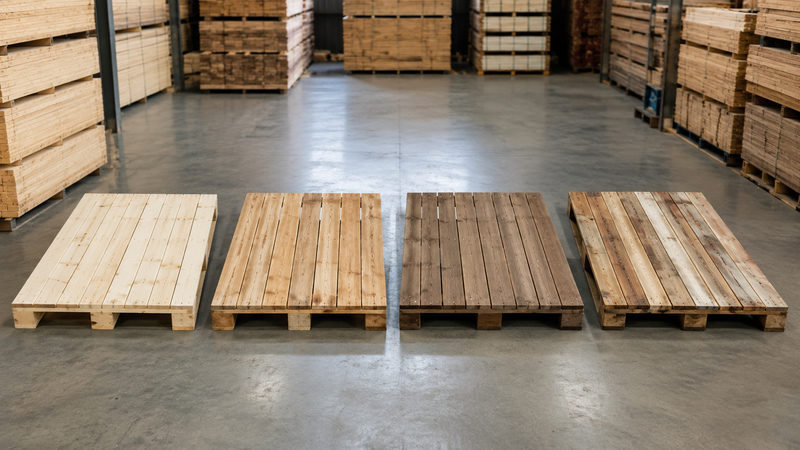 So sánh pallet gỗ thông, keo, tràm, gỗ tạp