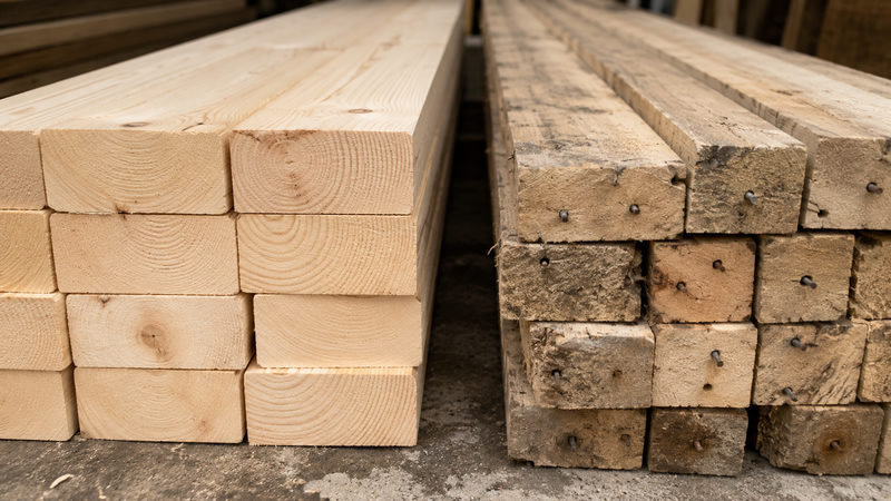 Gỗ thông 90mm nhập khẩu mới hay gỗ pallet tái sử dụng?