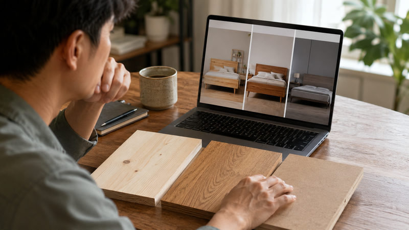 So sánh giường gỗ thông với gỗ sồi và MDF