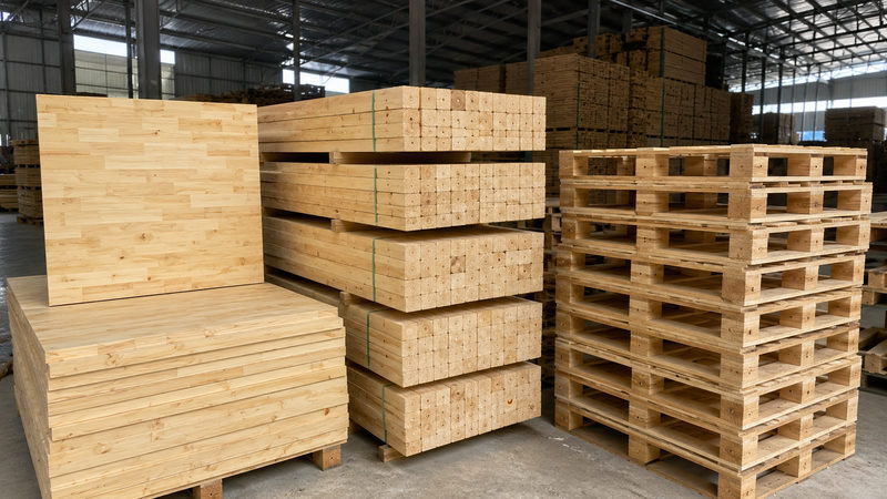 So sánh gỗ thông ghép, gỗ thông xẻ sấy và gỗ thông pallet